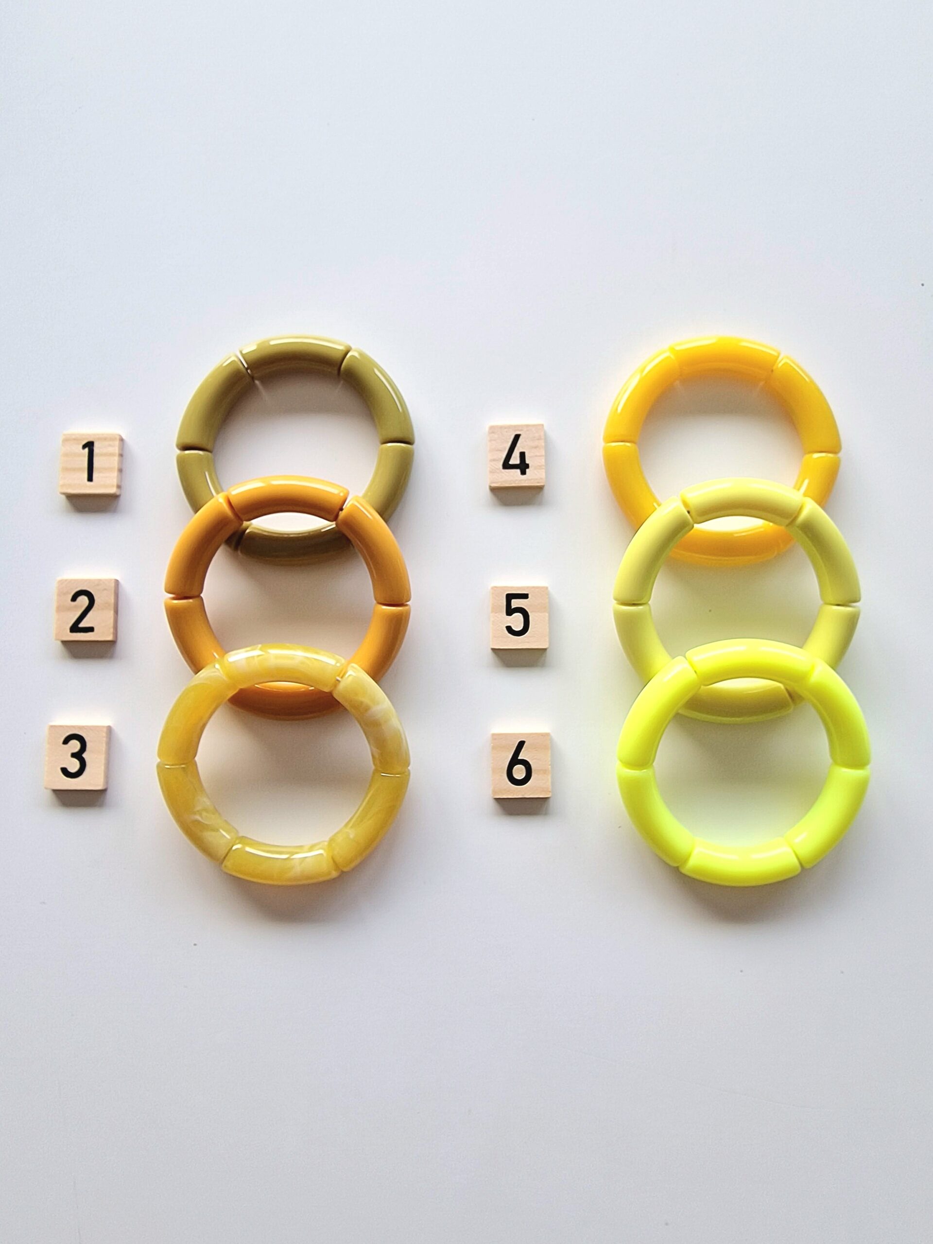 Bracelet uni JAUNE