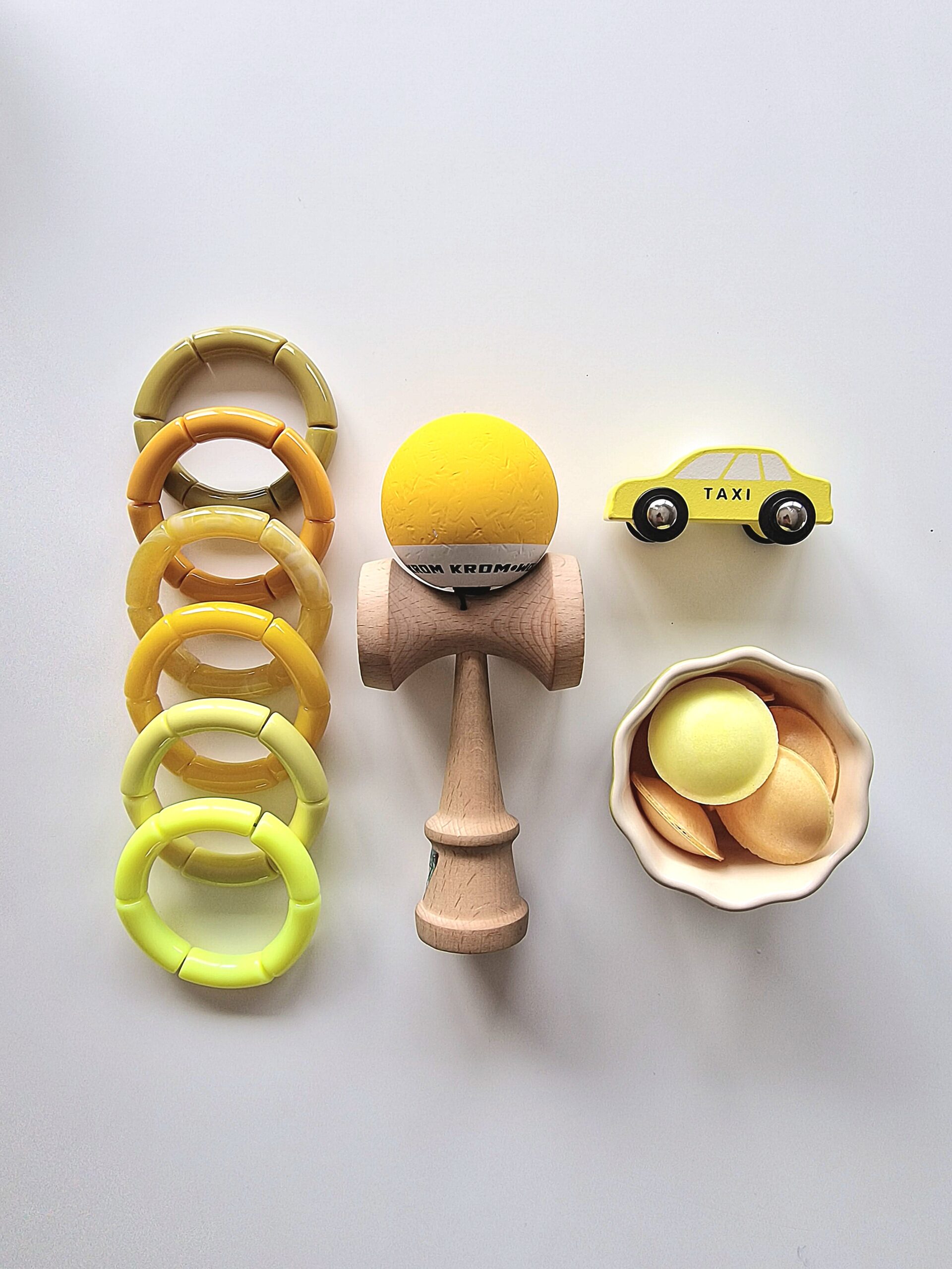 Bracelet uni JAUNE - Image 2