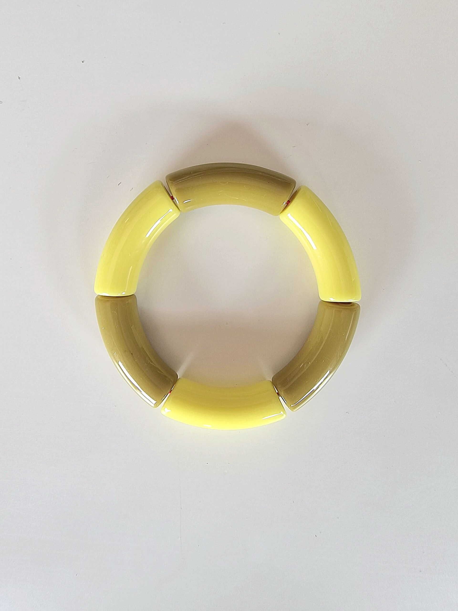 Bracelet bouée olive et jaune