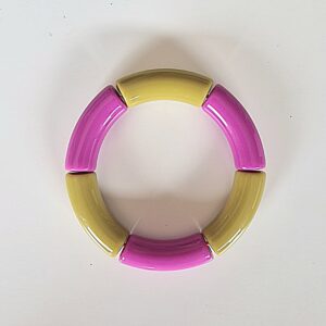 Bracelet bouée olive et mauve