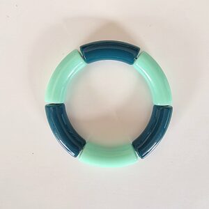 Bracelet bouée vert canard et mint