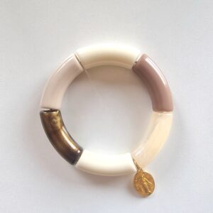 Bracelet BAZHUS X CATHO RETRO, médaille jaune