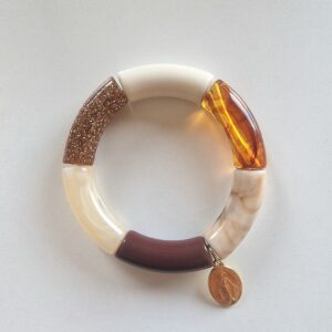 Bracelet BAZHUS X CATHO RETRO, médaille champagne