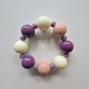 Bracelet avec perles rondes colorées PARIS-BREST