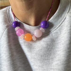Collier perles rondes colorées NOUMEA