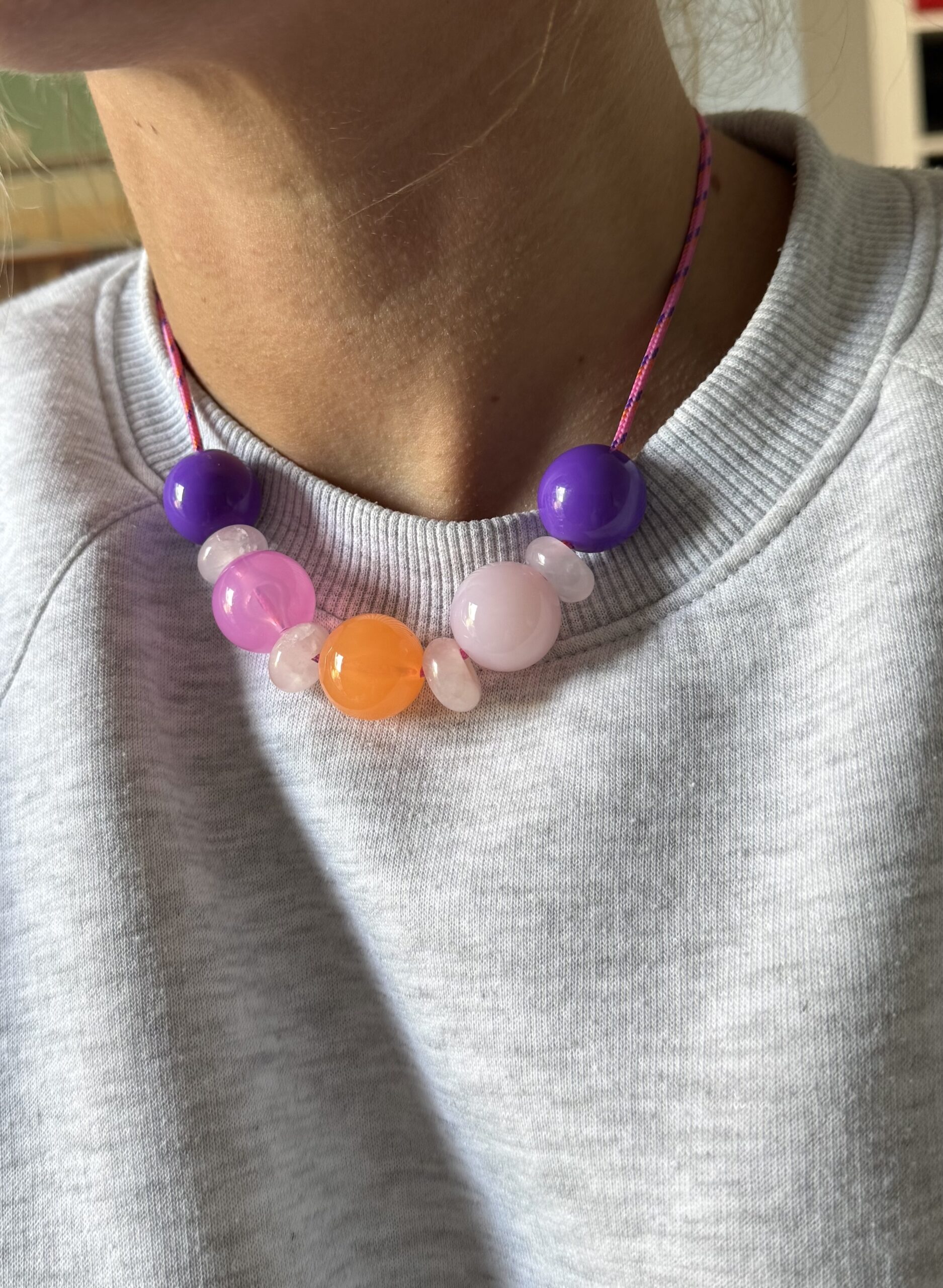 Collier perles rondes colorées NOUMEA